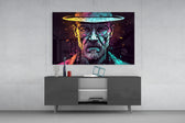 Heisenberg panel catching lamp light to reveal its cinematic glow