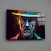Shattered-pop panel bringing cinematic glow to a study