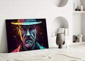 Heisenberg close-up showing crackle-lines and citrus splatter
