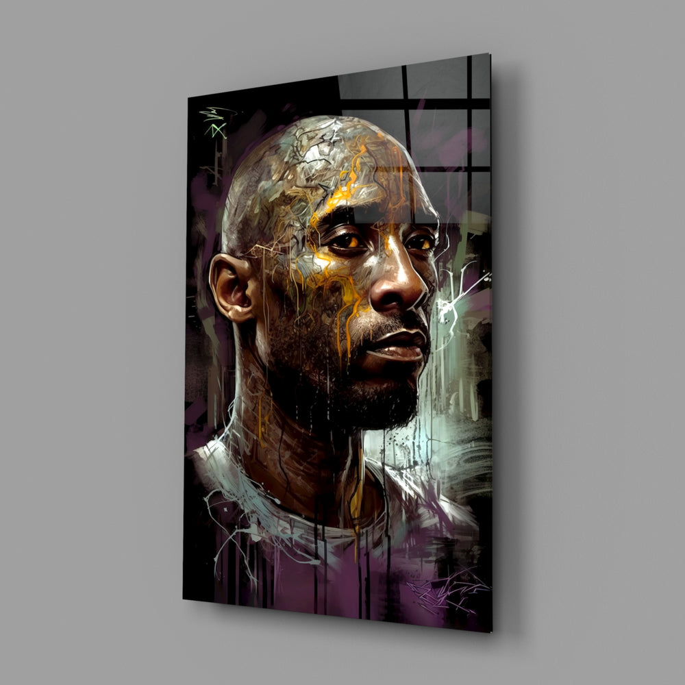 Painterly-tribute panel bringing painterly depth to a sports lounge