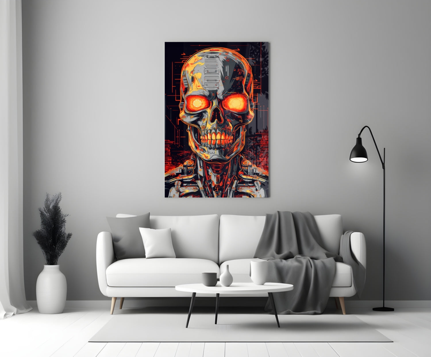 Mechanic Face Glass Wall Art || Designer Collection.