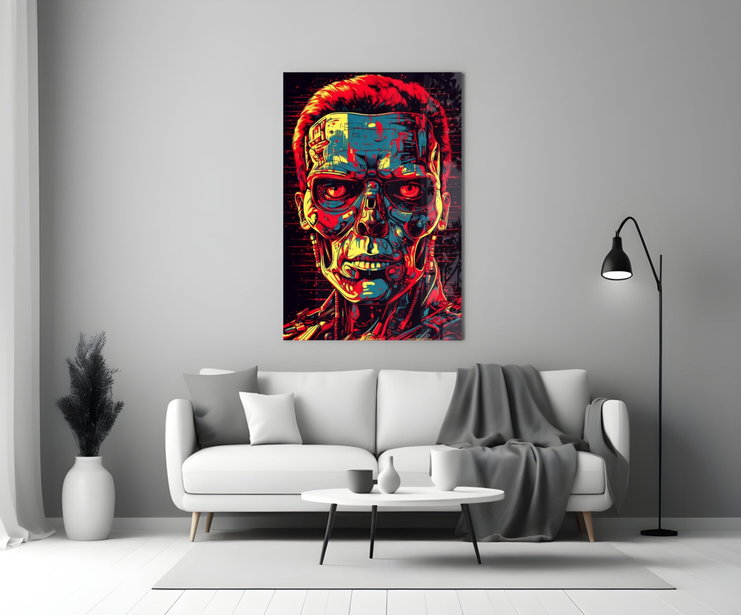 Mechanic Face Glass Wall Art || Designer Collection.