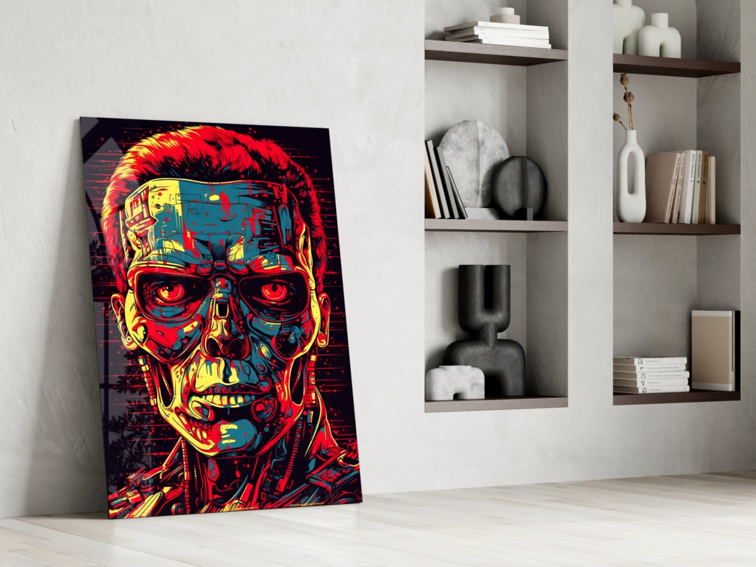 Mechanic Face Glass Wall Art || Designer Collection.