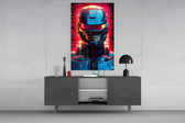 RoboCop panel catching lamp light to reveal its cinematic glow