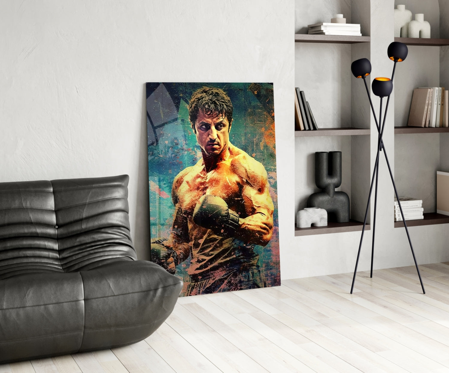Fighter Glass Wall Art || Designer Collection.
