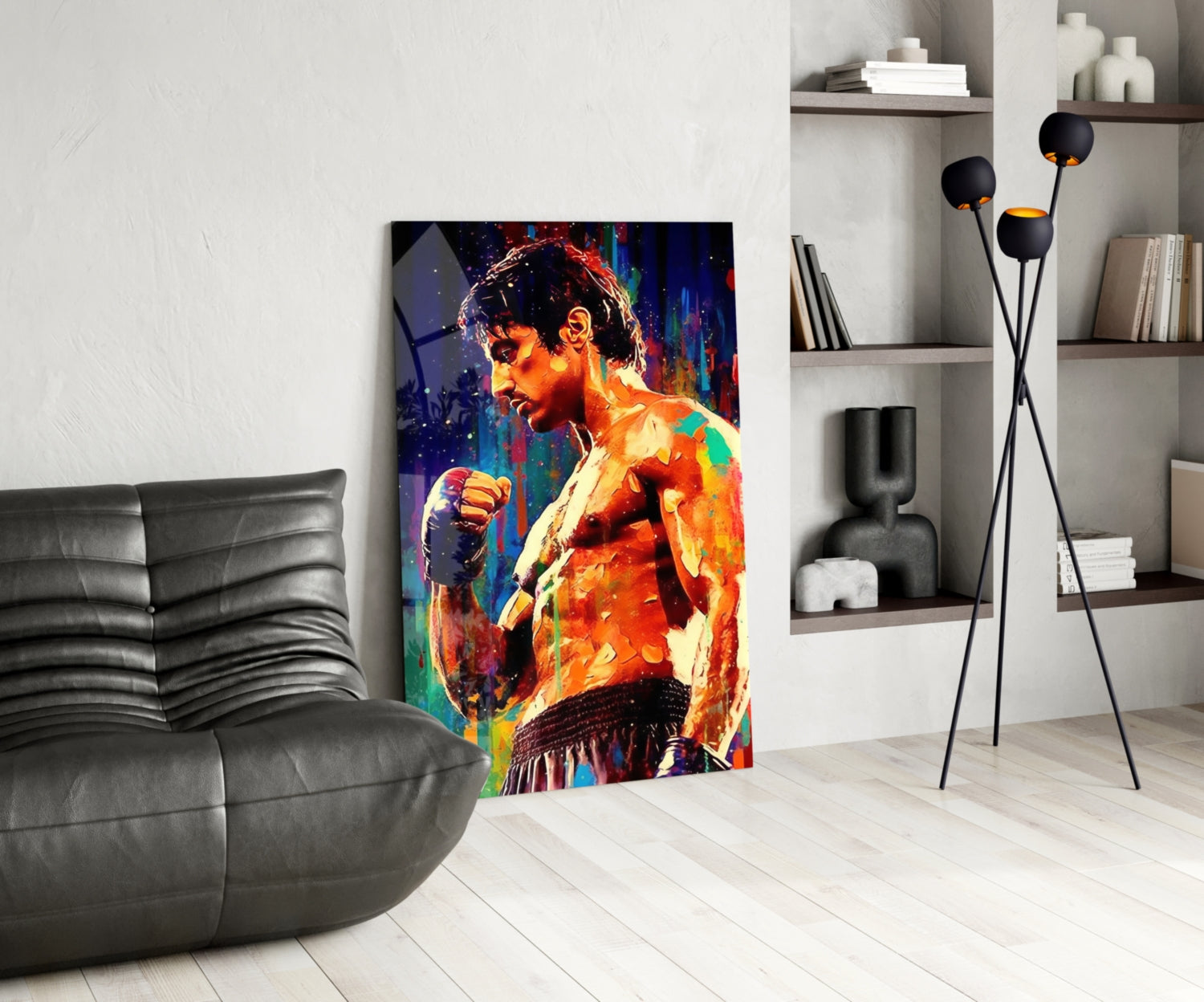 Fighter Glass Wall Art || Designer Collection.