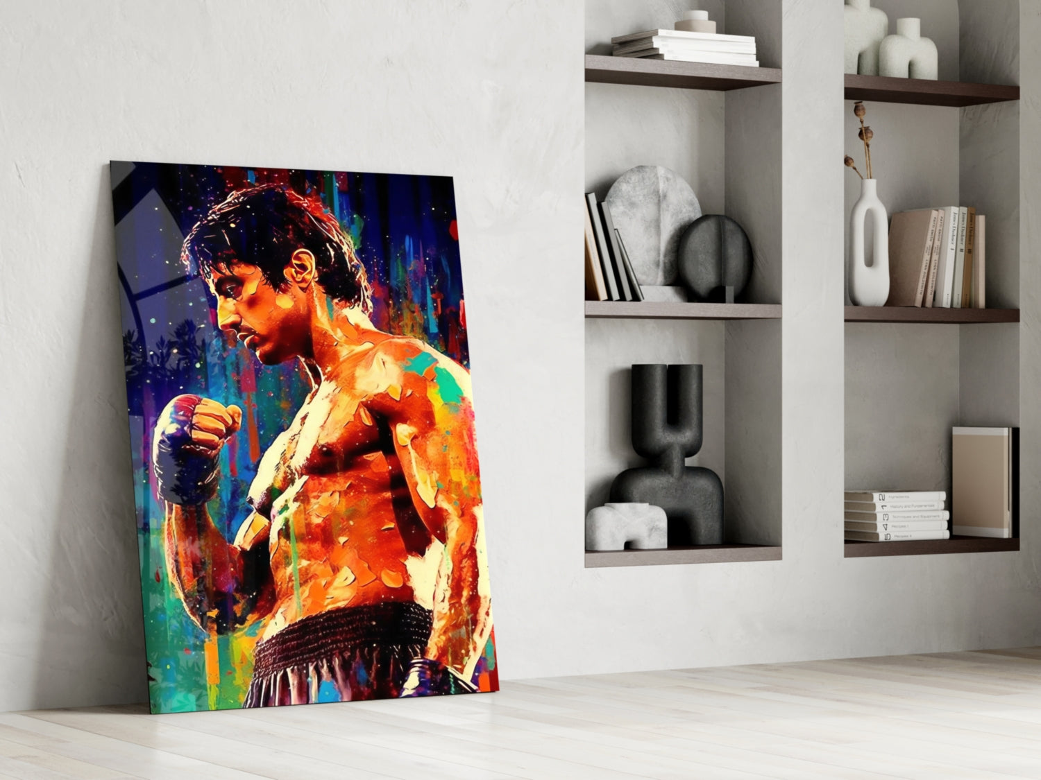 Fighter Glass Wall Art || Designer Collection.