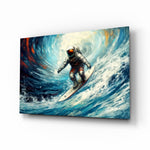 Cosmic-surf panel bringing cinematic glow to a media room