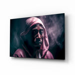 Cinematic-portrait panel bringing moody glow to a music room