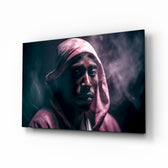 Cinematic-portrait panel bringing moody glow to a music room