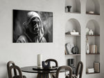 Tupac glass print enhancing a den with hip-hop firepower