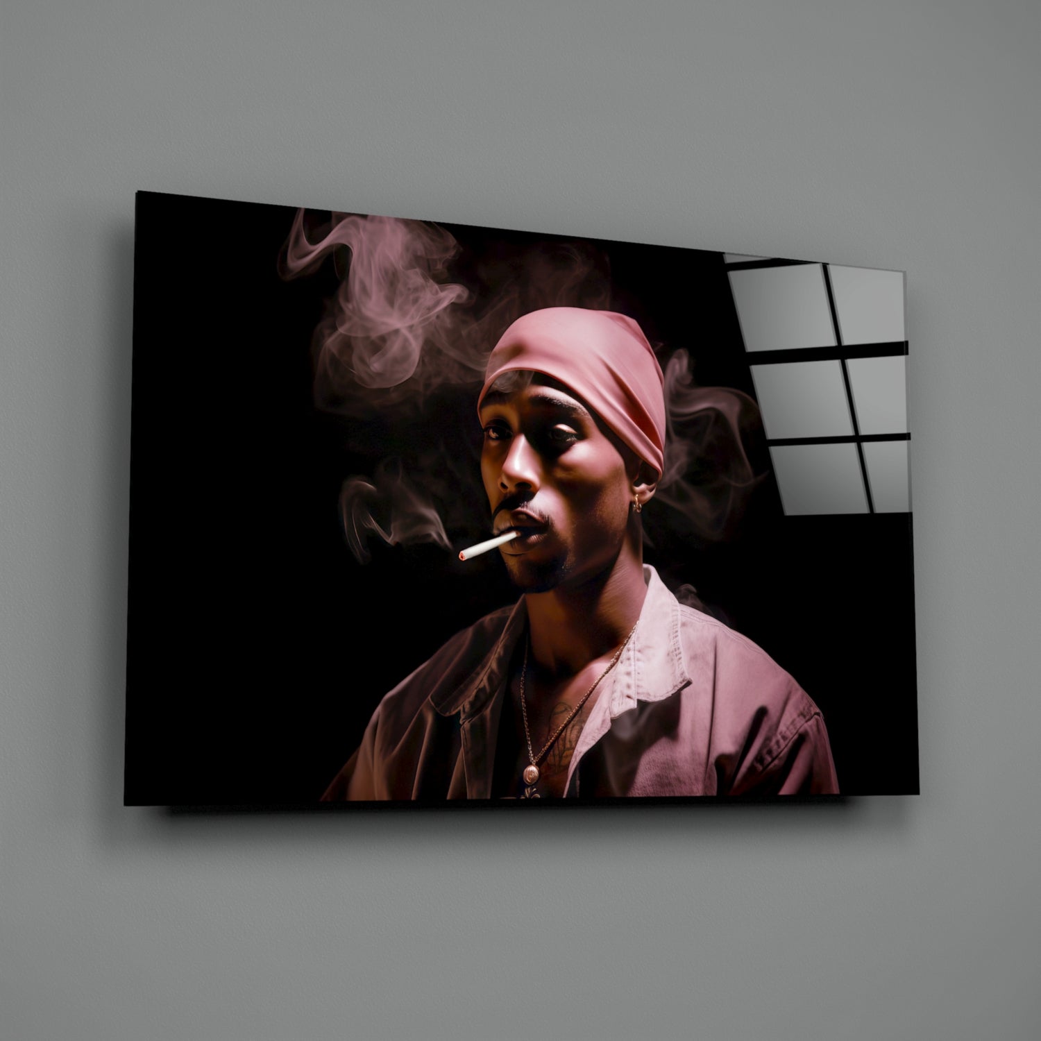 Tupac Glass Wall Art || Designer Collection.