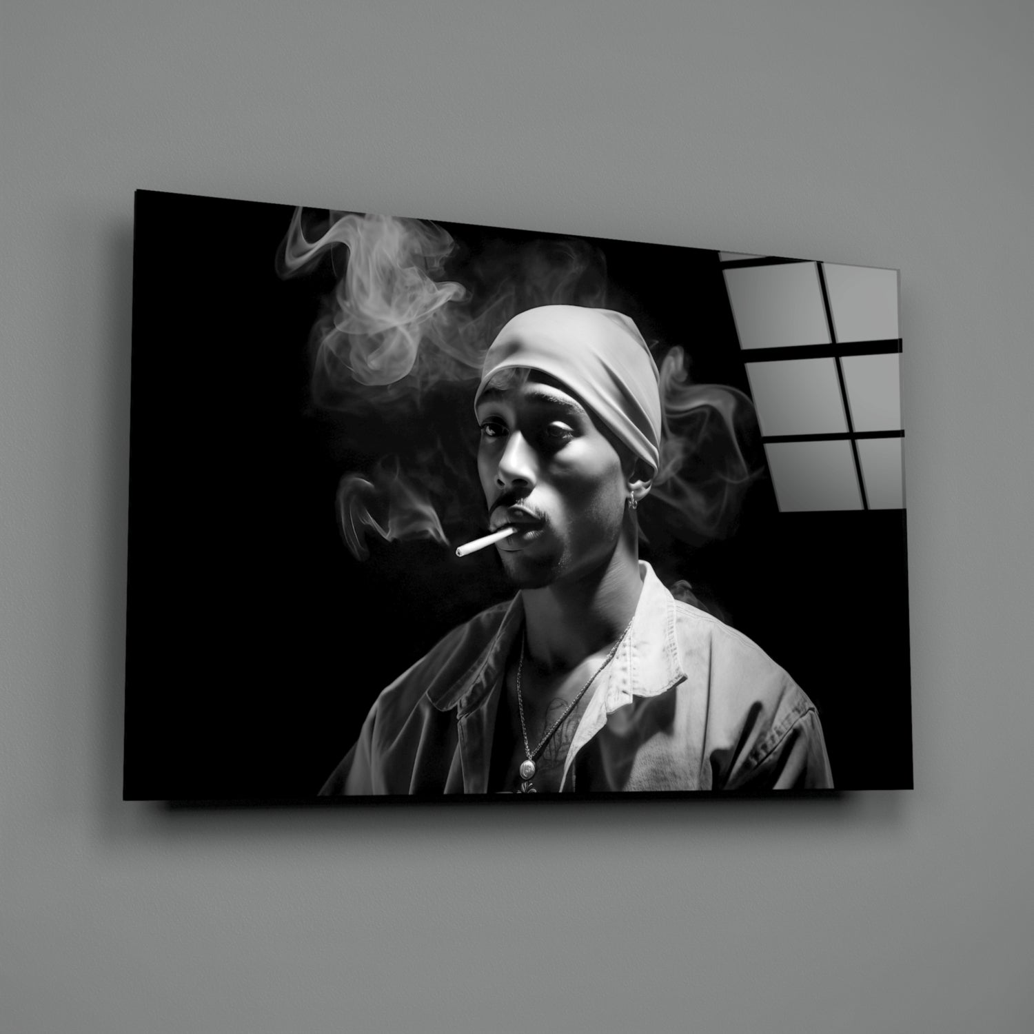Tupac Glass Wall Art || Designer Collection.