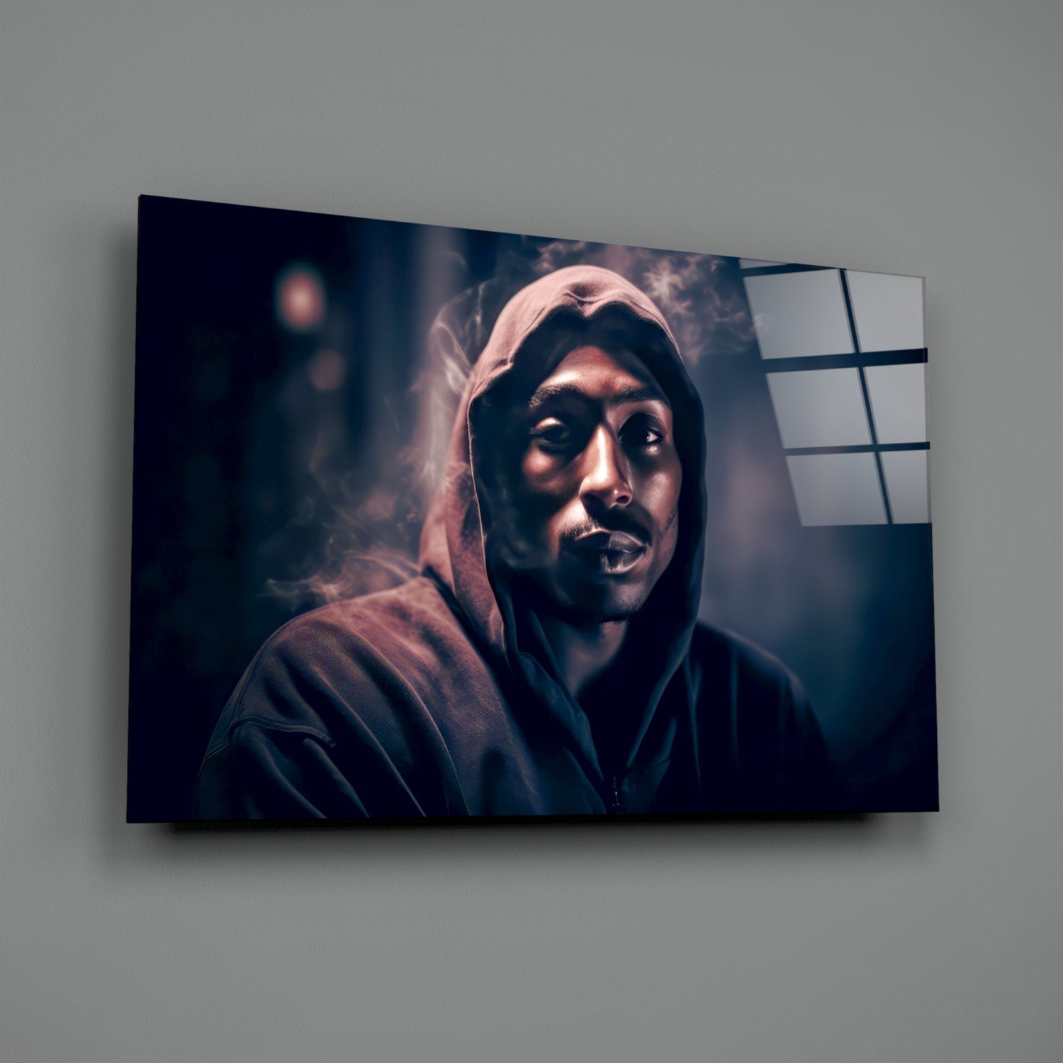 Tupac Glass Wall Art || Designer Collection.