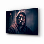 Cinematic-portrait panel bringing warm glow to a music room