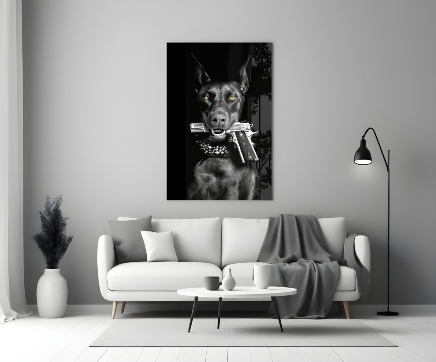 Gun Dog  Glass Wall Art || Designer Collection.