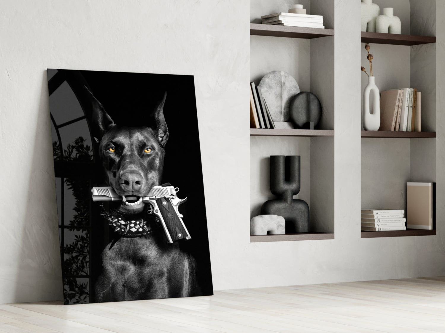 Gun Dog  Glass Wall Art || Designer Collection.