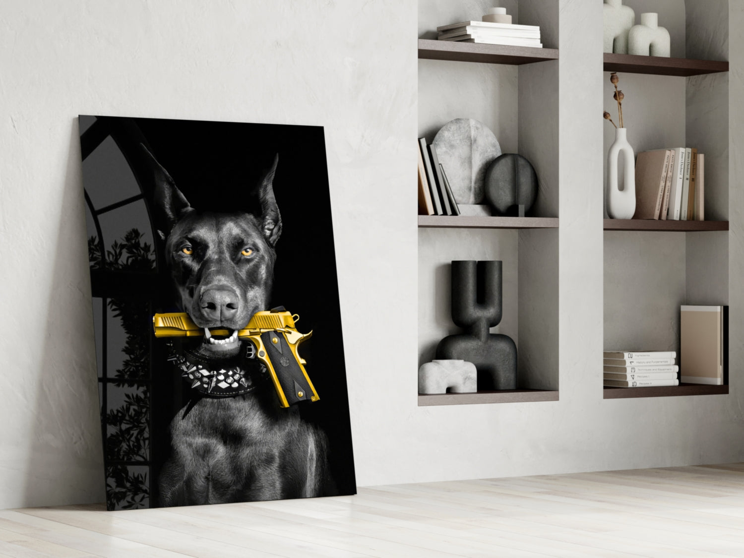 Gun Dog  Glass Wall Art || Designer Collection.
