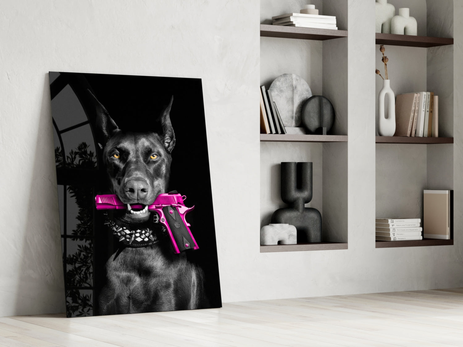 Gun Dog  Glass Wall Art || Designer Collection.