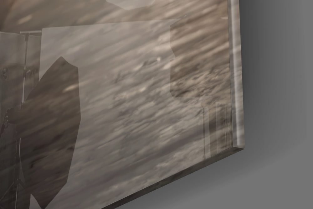 Joker panel catching lamp light to reveal its cinematic glow