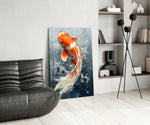 Angelfish glass print enhancing a den with aquatic heat