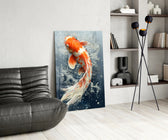 Angelfish glass print enhancing a den with aquatic heat