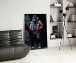 Gorilla Bro glass print enhancing a den with streetwear firepower