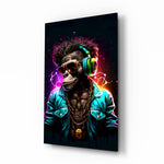 Neon-pop panel bringing electric glow to a gaming room
