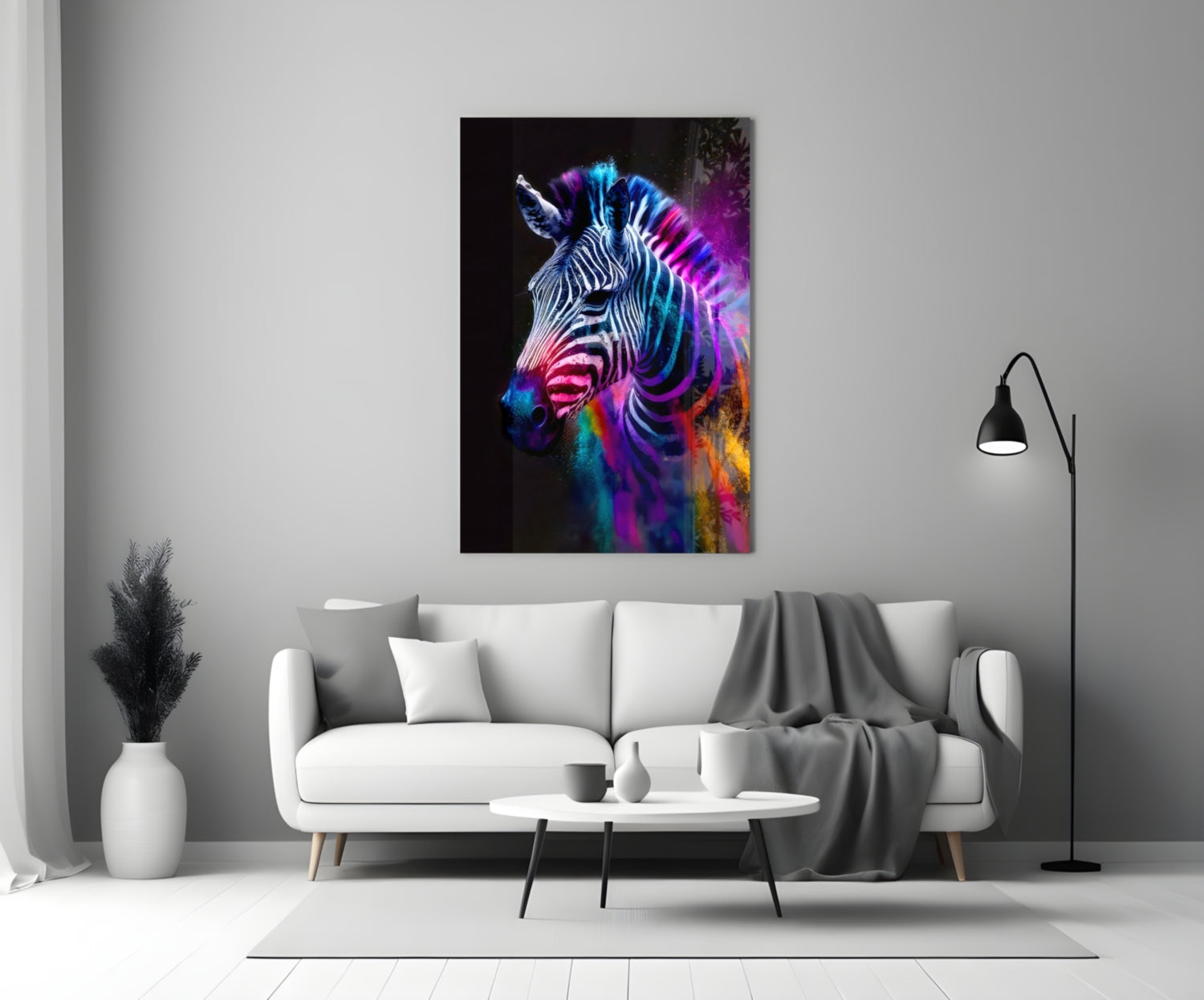 Zebra Glass Wall Art|| Designer's Collection.