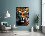 Face of the Tiger Glass Wall Art|| Designer's Collection