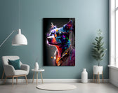 Dog Vogue panel adding editorial flair to a hallway