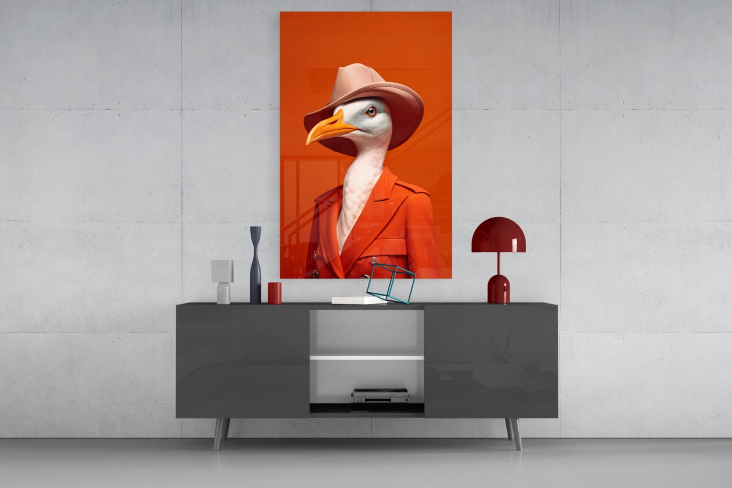 Bird Vogue Glass Wall Art|| Designer's Collection.