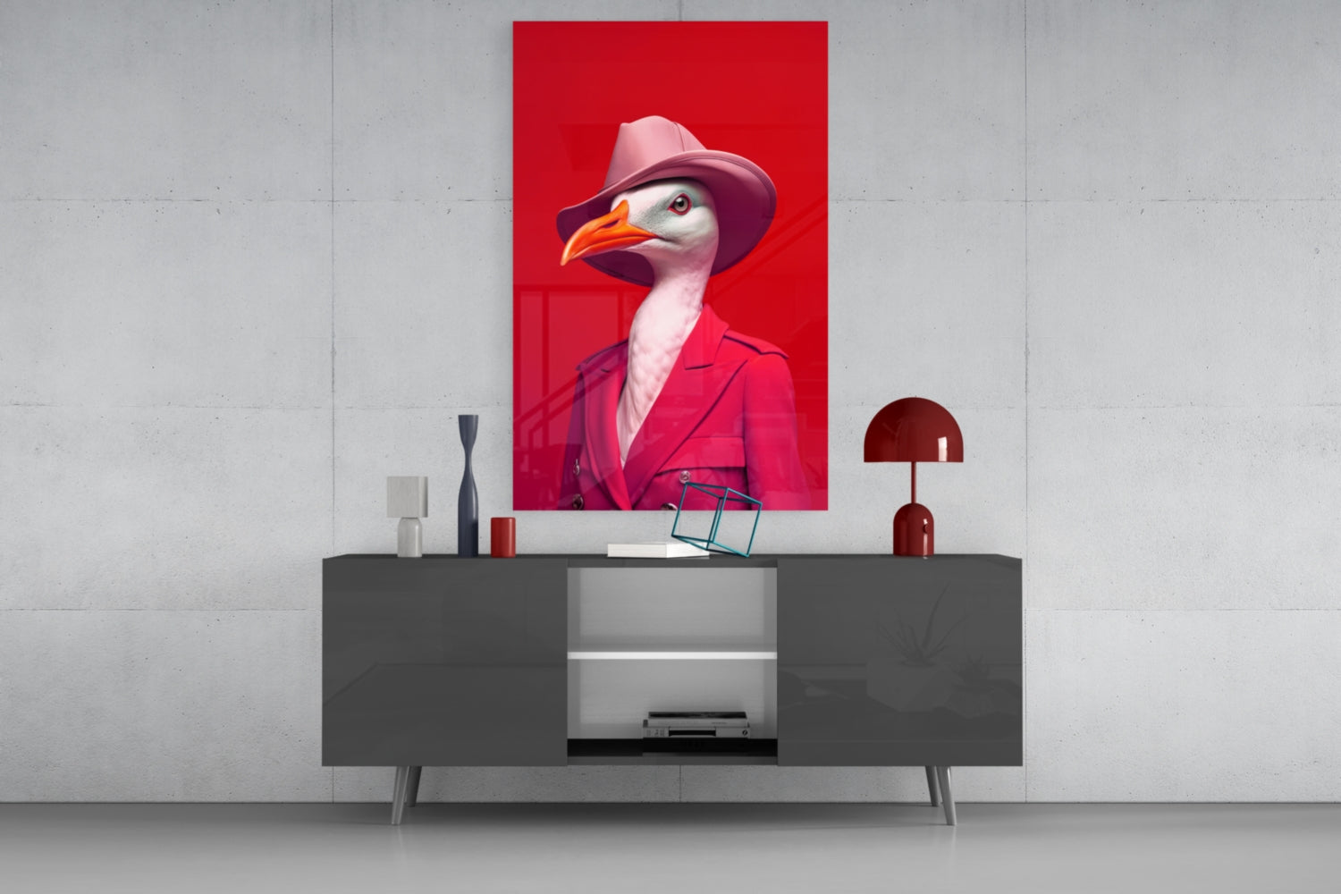 Bird Vogue Glass Wall Art|| Designer's Collection.
