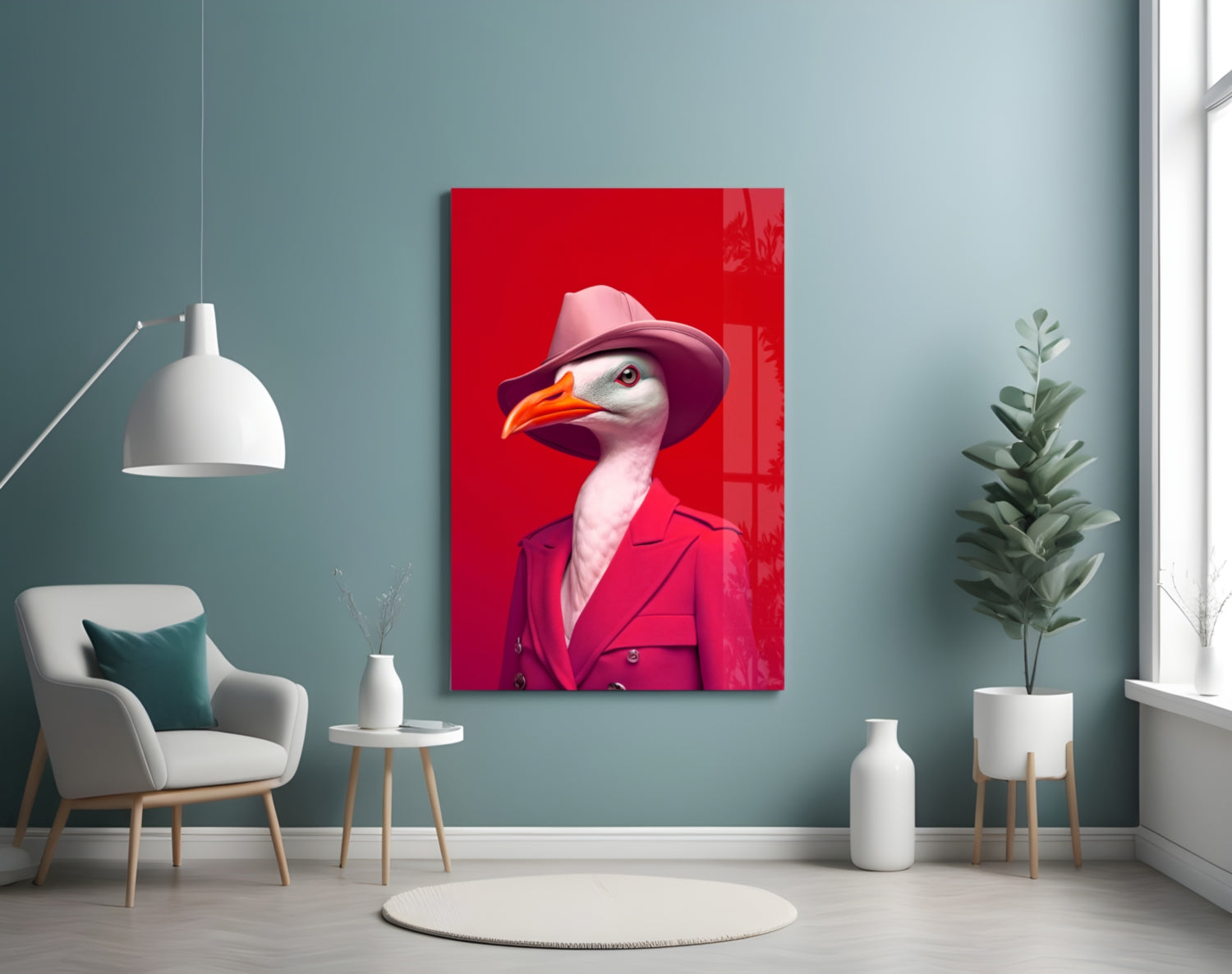 Bird Vogue Glass Wall Art|| Designer's Collection.
