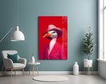 Bird Vogue panel adding editorial flair to a hallway