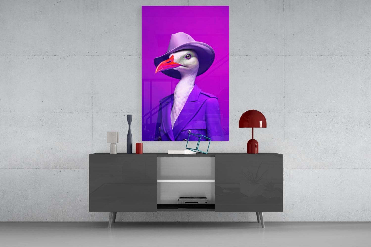 Bird Vogue Glass Wall Art|| Designer's Collection.