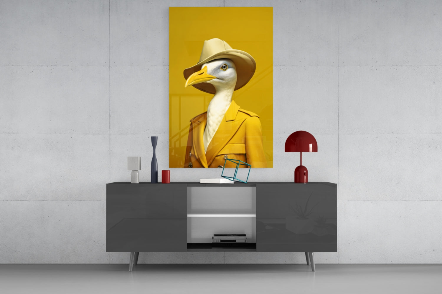 Bird Vogue Glass Wall Art|| Designer's Collection.