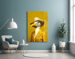 Bird Vogue panel adding editorial flair to a hallway