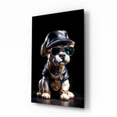 Streetwear-portrait panel bringing hipster glow to a man cave