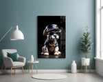 Puppy Vogue panel adding editorial flair to a hallway