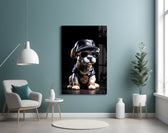 Puppy Vogue panel adding editorial flair to a hallway