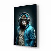 Streetwear-portrait panel bringing moody glow to a teen den