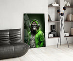 Animal Vogue glass print enhancing a den with statement firepower