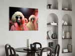 City Music glass print enhancing a den with quirky firepower