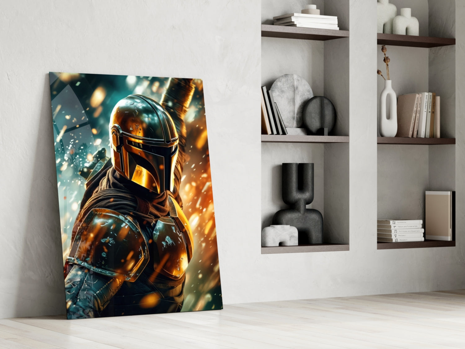 Mandalorian Glass Wall Art|| Designer's Collection.