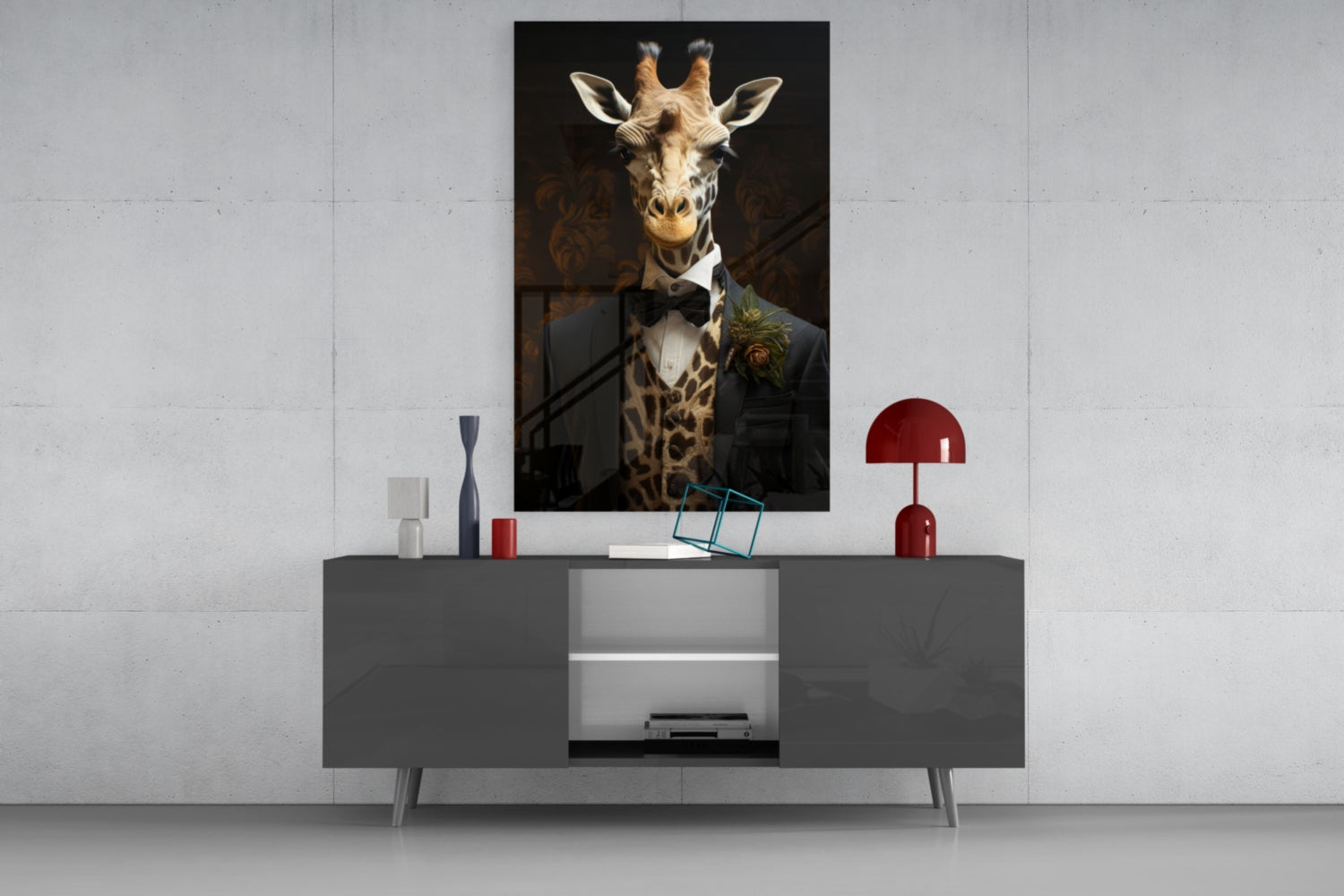 Gentleman Glass Wall Art|| Designer's Collection.