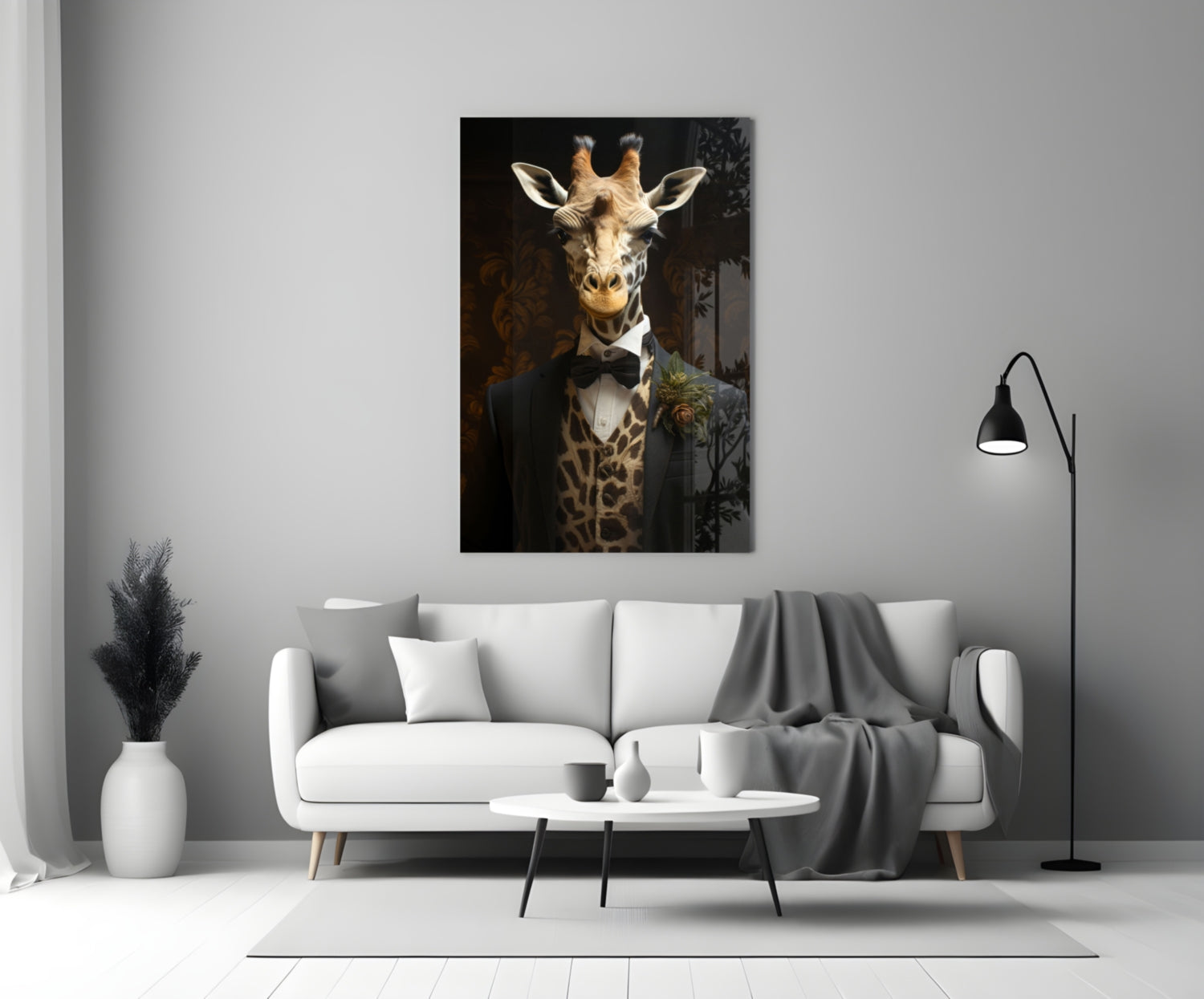 Gentleman Glass Wall Art|| Designer's Collection.