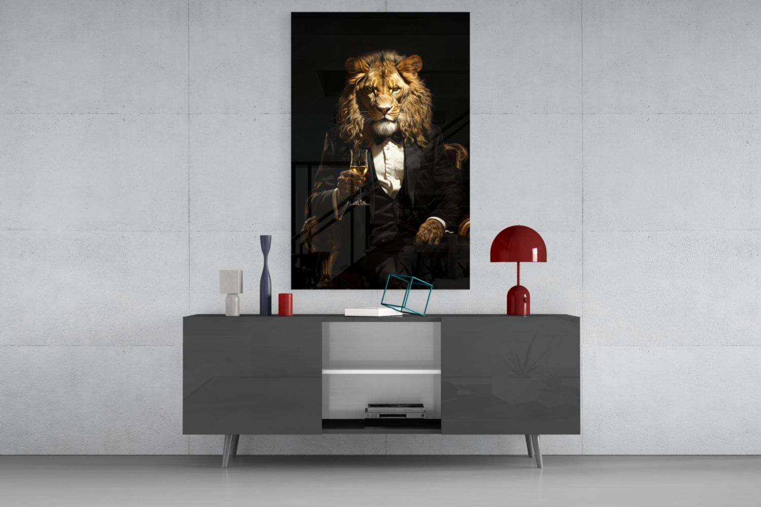 Gentleman Glass Wall Art|| Designer's Collection.