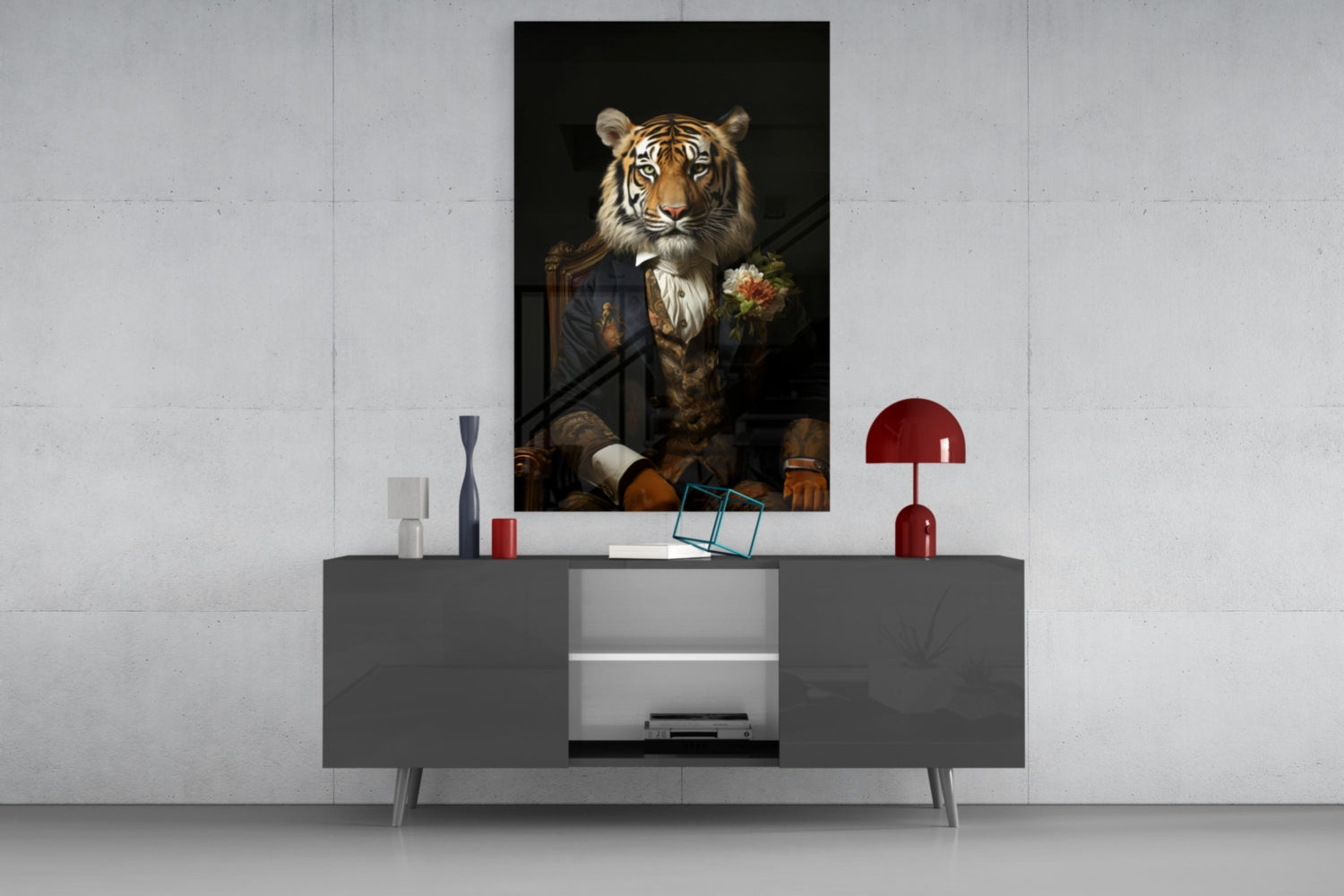 Gentleman Glass Wall Art|| Designer's Collection.