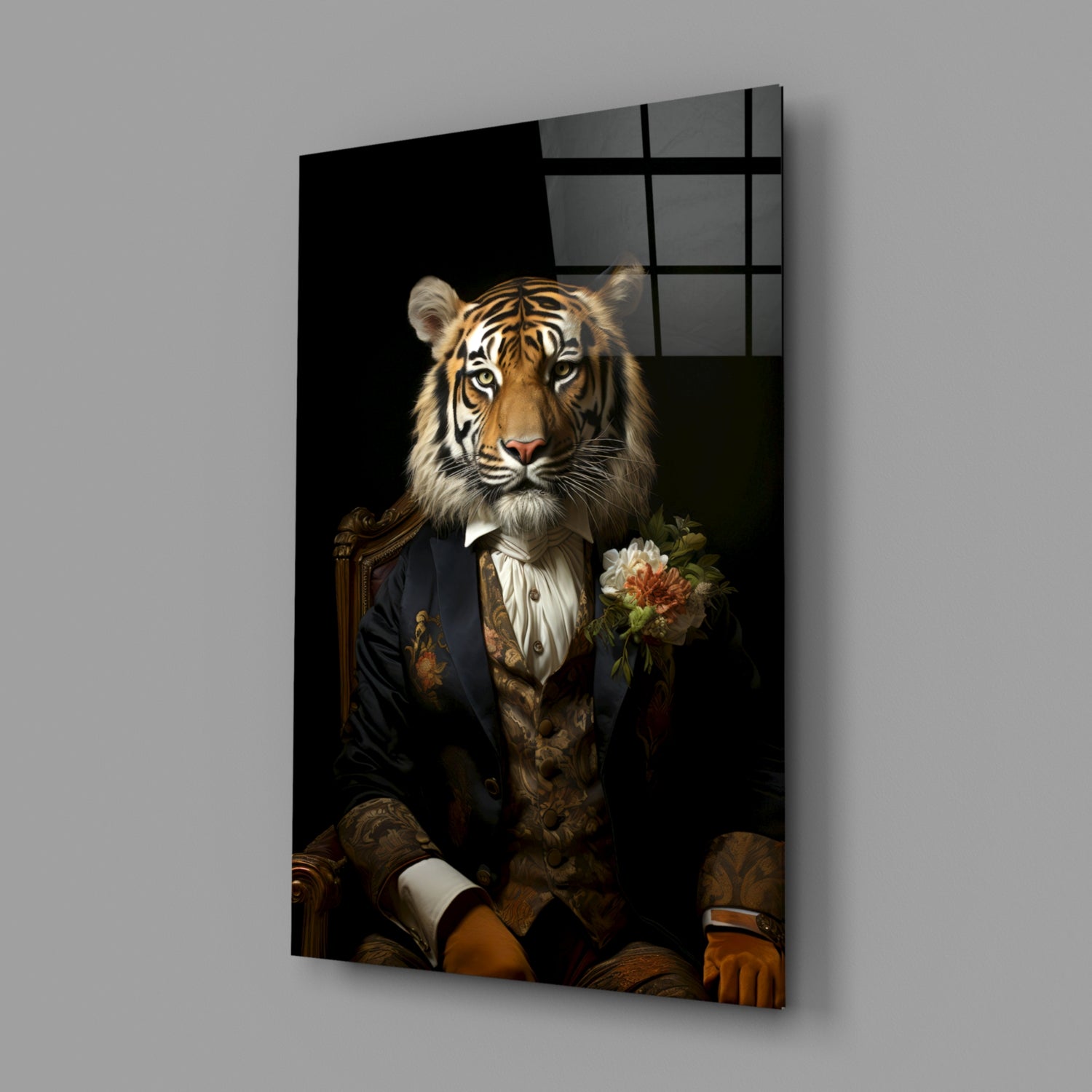 Gentleman Glass Wall Art|| Designer's Collection.